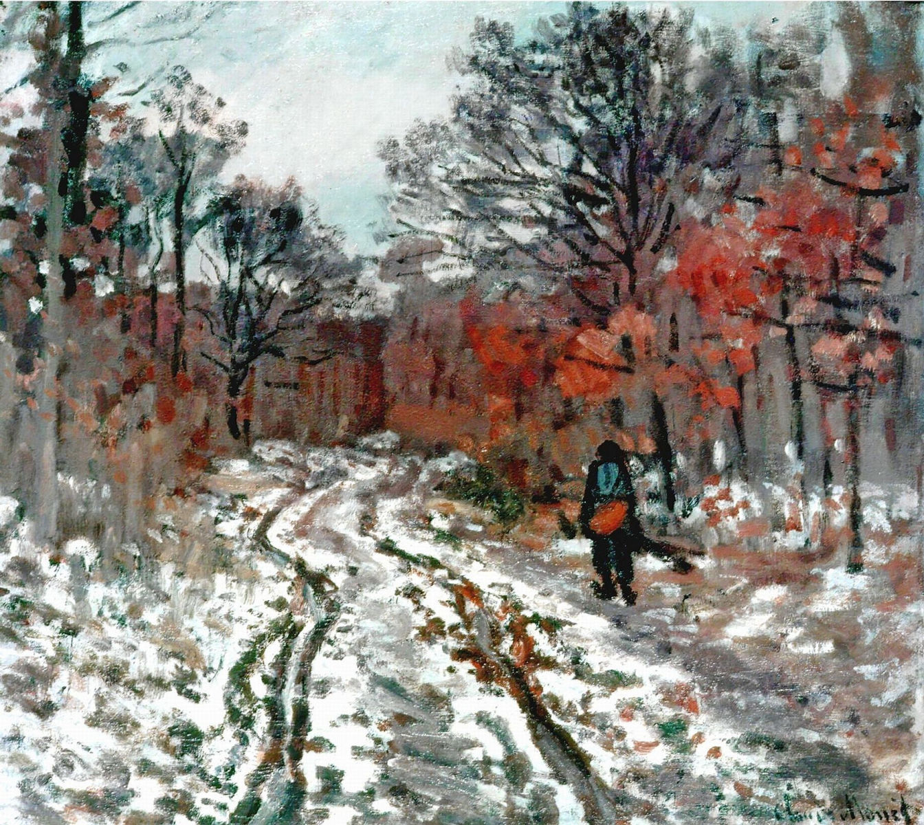 Path through the Forest, Snow Effect 1870